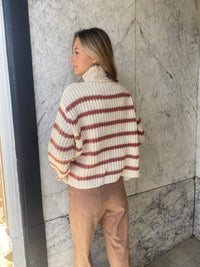 Aki Turtleneck Striped Sweater