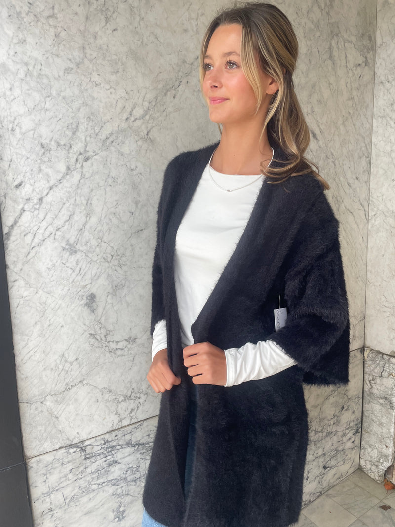Luxe Faux Mohair Knit Cardigan
