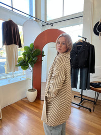 Katie Open Knit Chevron Cardigan