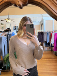 Hailey Pullover Sweater - Heather Taupe
