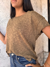 Carmen Relaxed Tee- Taupe