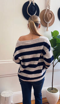 Winica Striped V-Neck Sweater