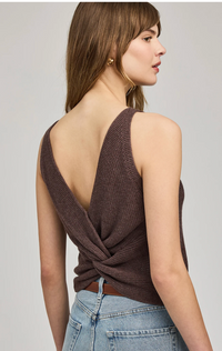 Kelsie knit top - Heather Espresso