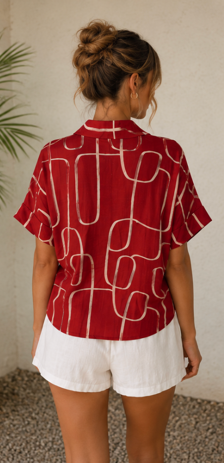 Ren Short Sleeve Tie Top