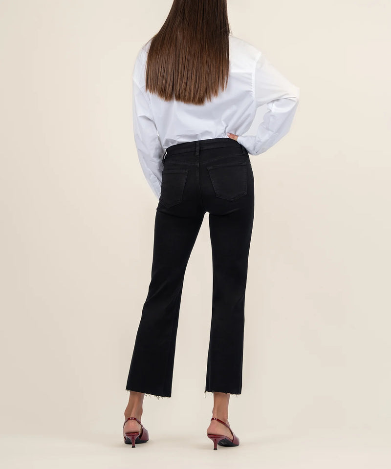 Kelsey Mid Rise Ankle Flare- Black