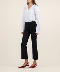 Kelsey Mid Rise Ankle Flare- Black