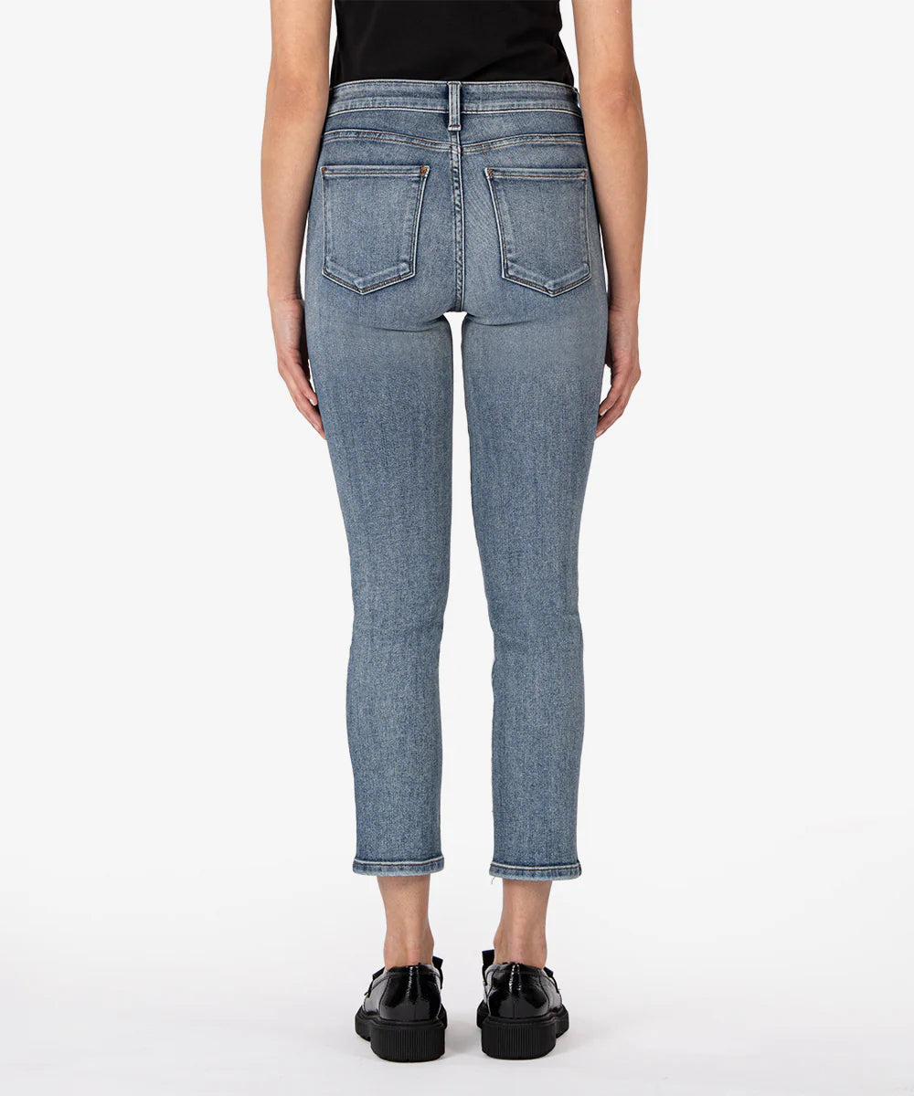 Reese High Rise Ankle Straight Jean - Grand Med Base Wash