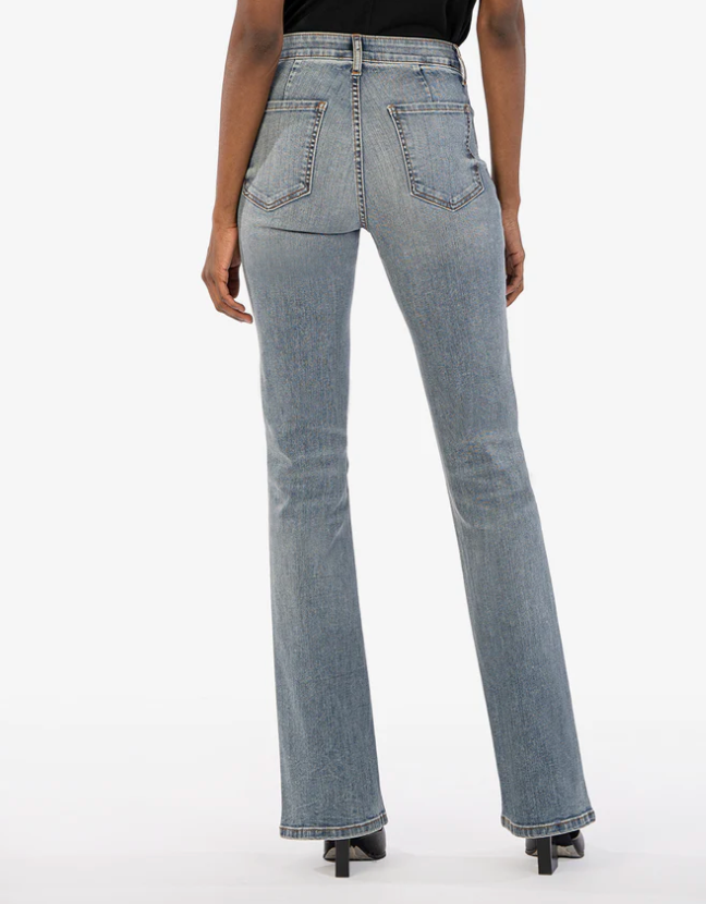 Foxy High Rise Patch Pocket Flare Jeans