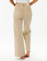 Holiday Denim High Rise Cropped Flare in Tan