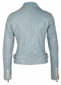 Sofia Leather Jacket - Blue