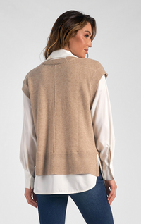 Taupe Sweater/Vest Combo