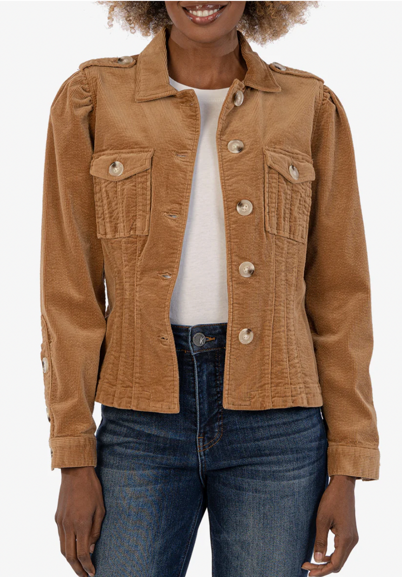 Kyra Corduroy Button Front Jacket
