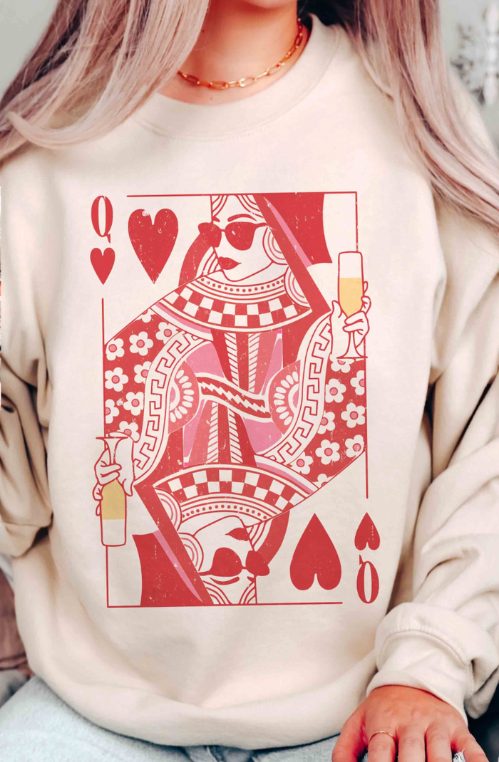Champagne Queen of Hearts Sweatshirt