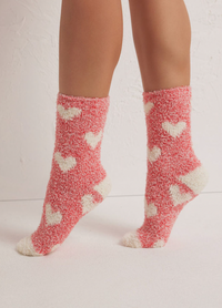 2-Pack Plush Heart Socks