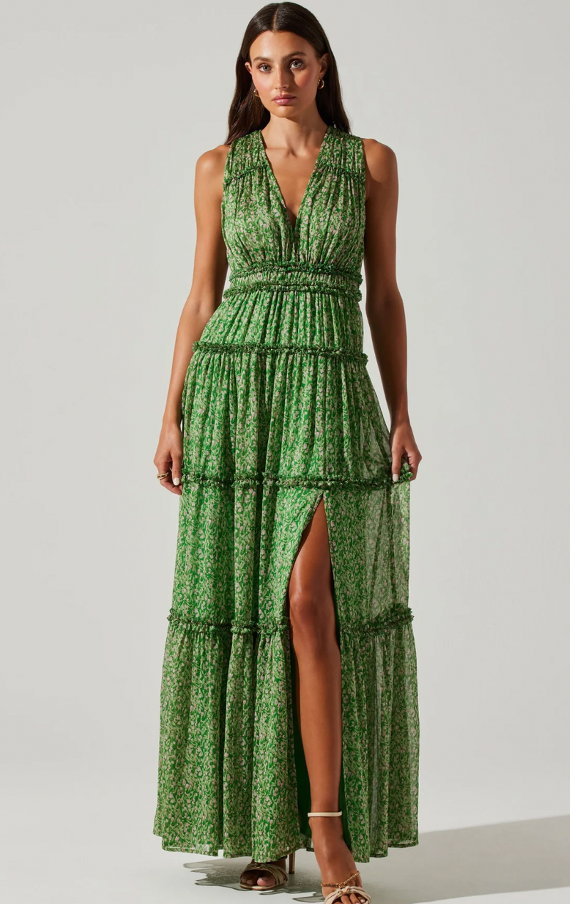 Edessa Tiered Ruffle Maxi Dress