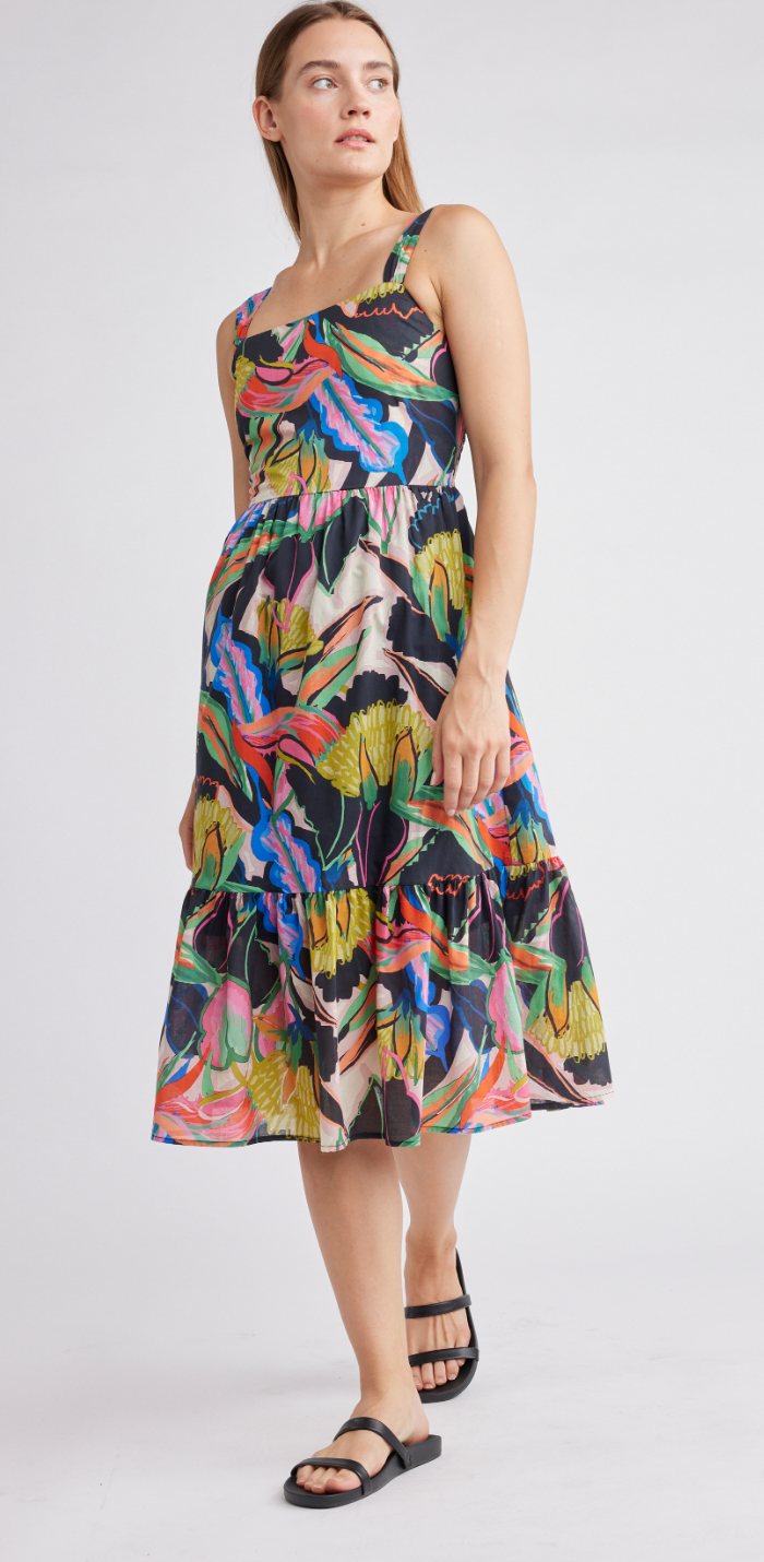 Sloane Midi Dress - Tropics