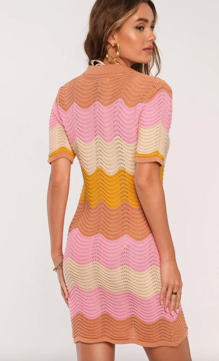 Liora Multicolored Cover Up Knit Dress