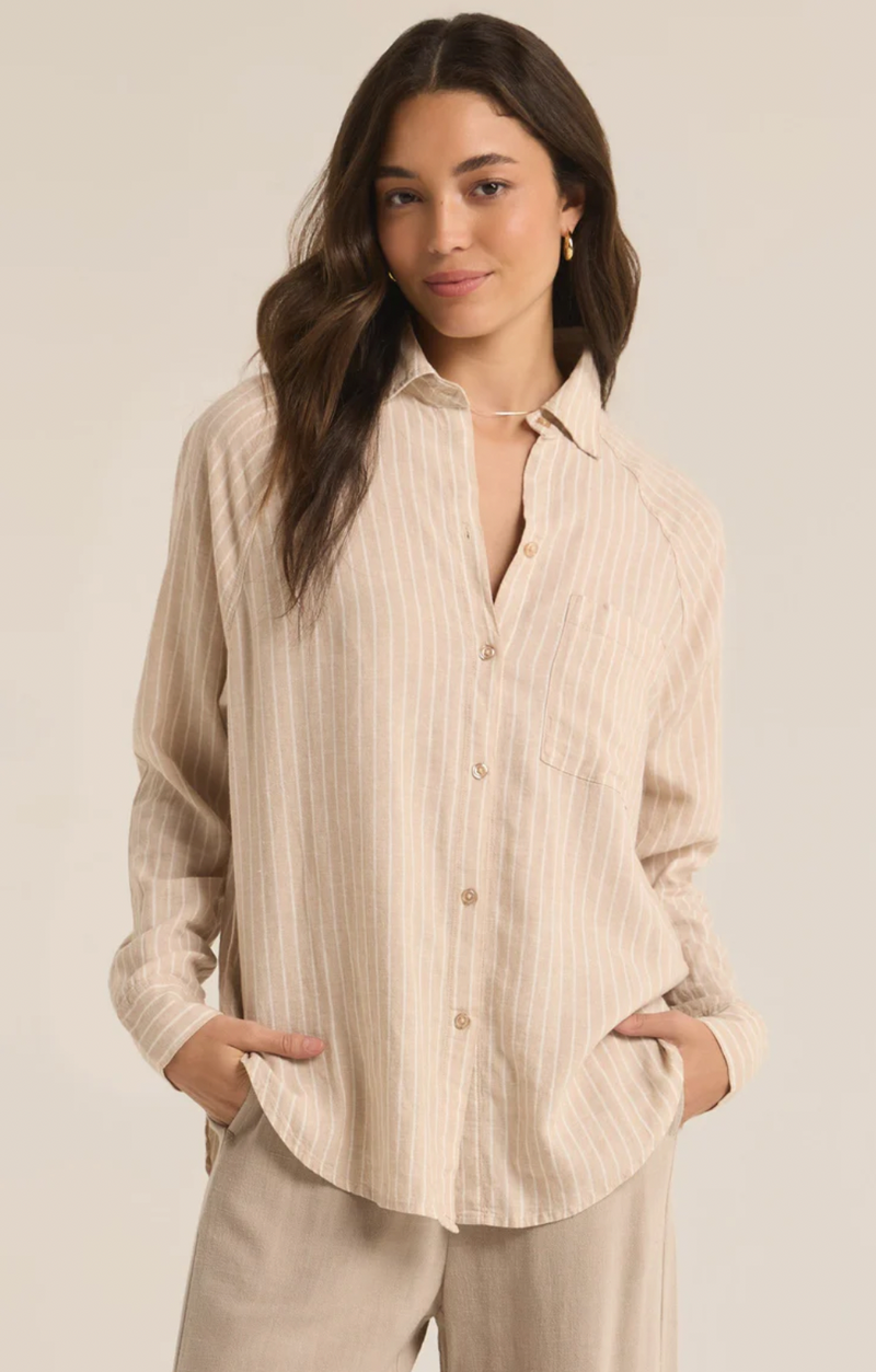 The Perfect Linen Stripe Top