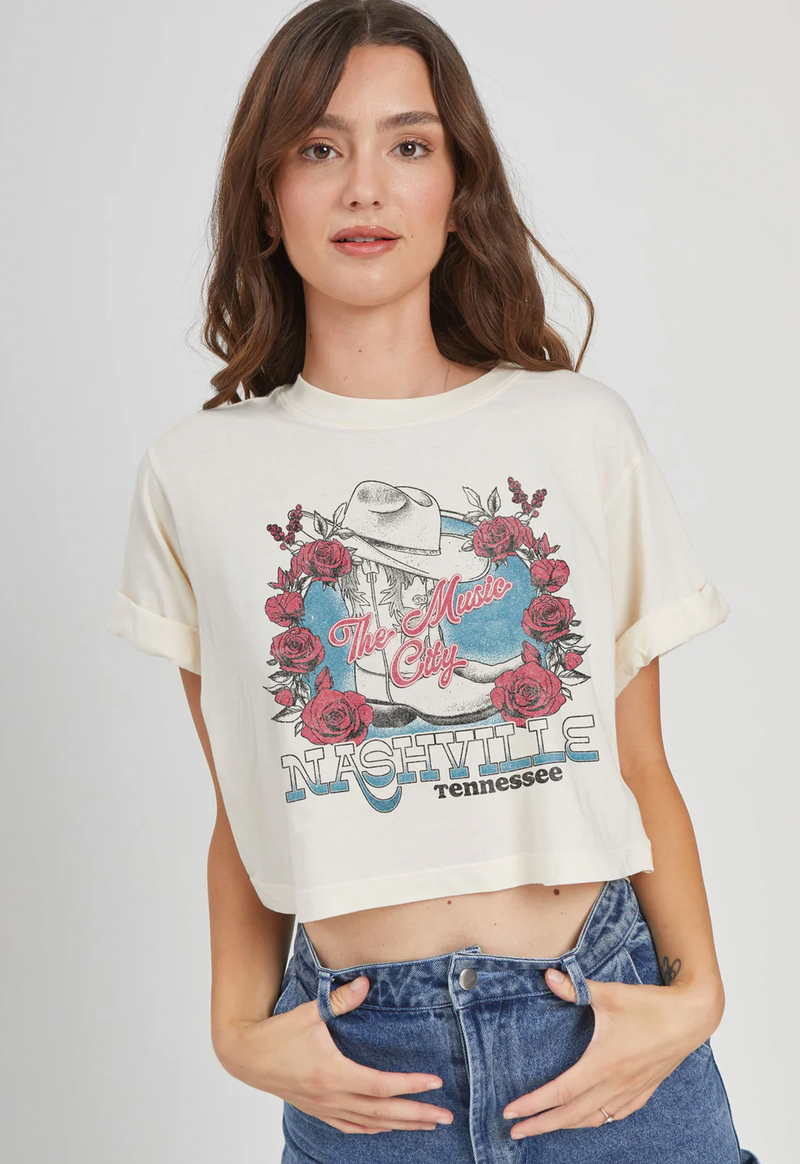 Nashville Boots Cropped Tee