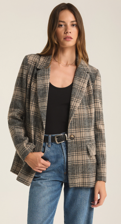 Kingston Relaxed Plaid Blazer