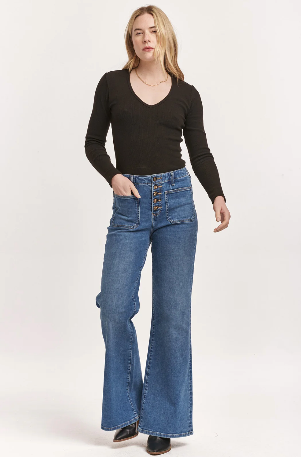 James High Rise Wide Leg Jeans