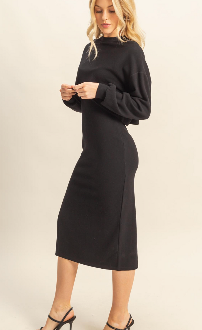 Leila Knit Set- Black