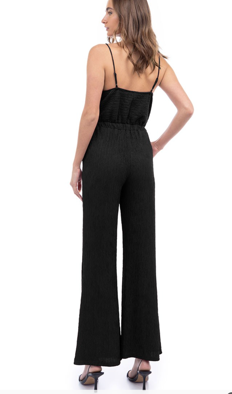 Nina Cowl Neck Jumpsuit-Black