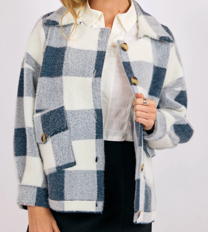 Lola Buffalo Plaid Sweater Jacket