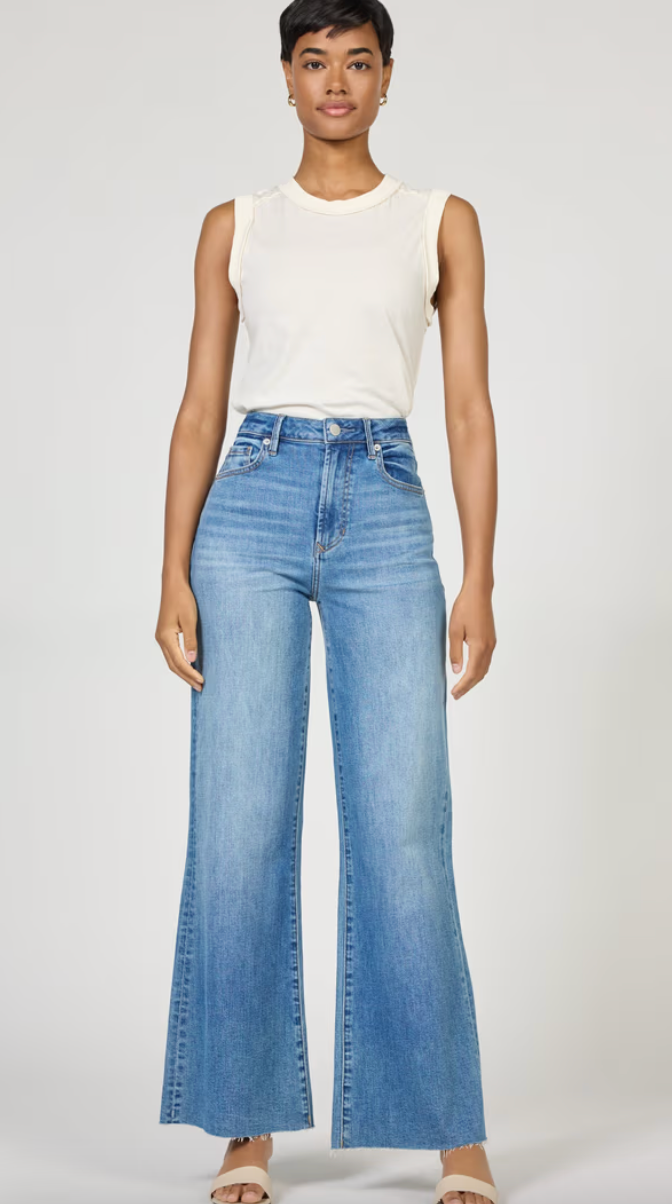 Fiona Wide Leg Jean-London Wash