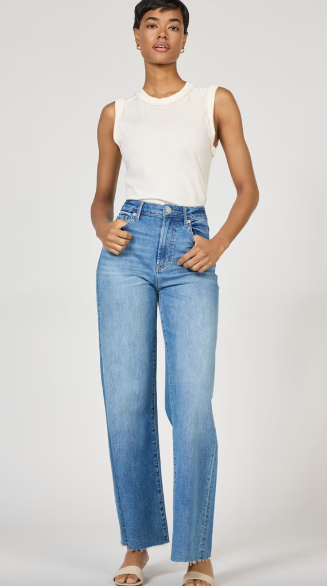 Fiona Wide Leg Jean-London Wash