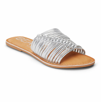 Baxter Silver Woven Leather Sandal