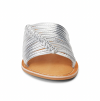 Baxter Silver Woven Leather Sandal