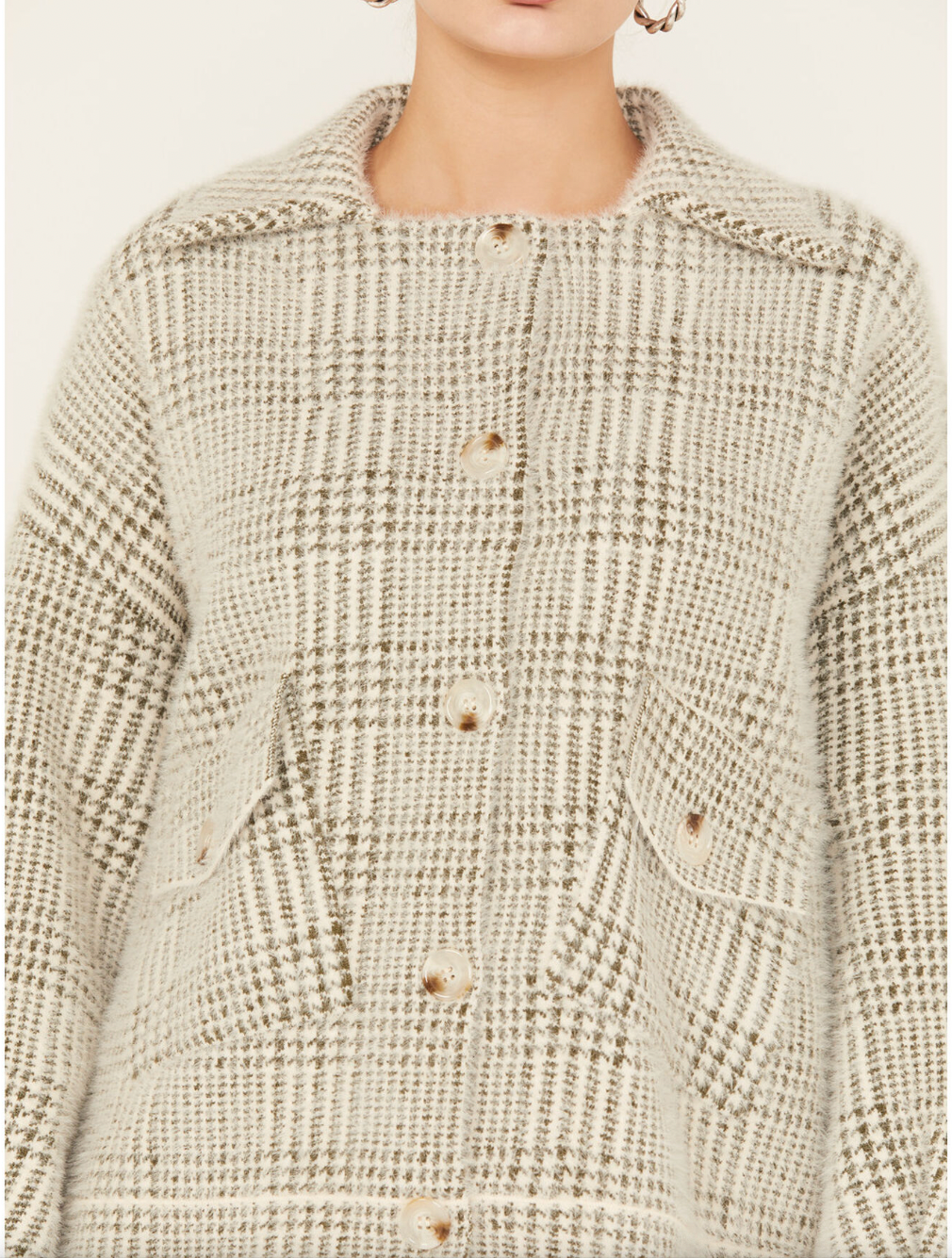 Lola Plaid Sweater Jacket