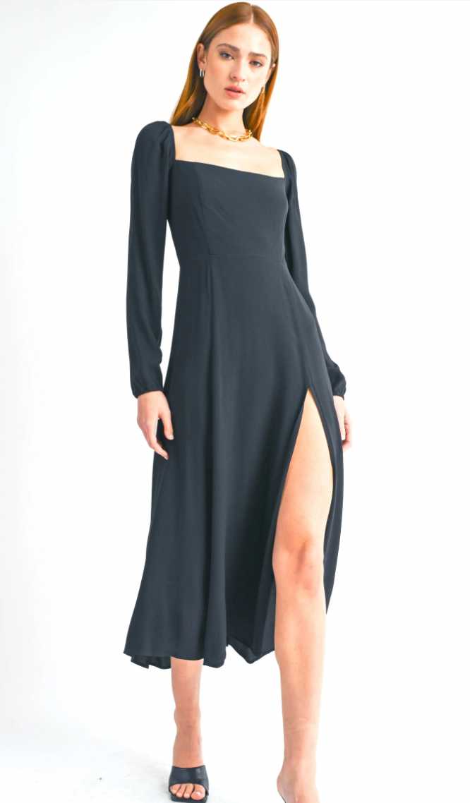 Kendall Square Neck Midi Dress