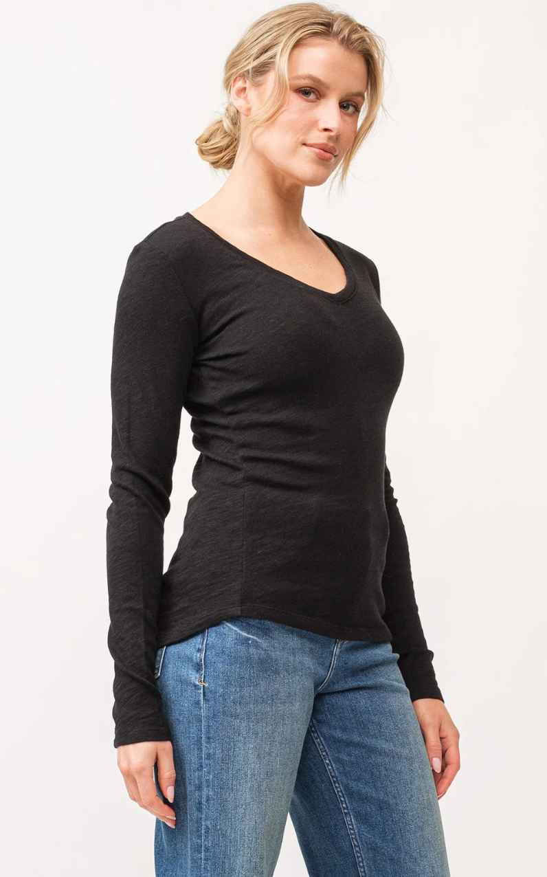 Alina V-Neck Long Sleeve Top