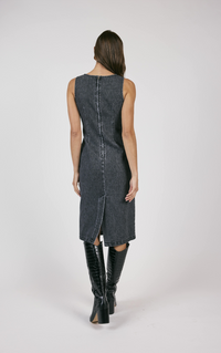 Transformative Denim Midi Dress