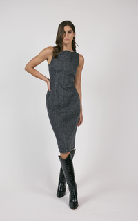 Transformative Denim Midi Dress