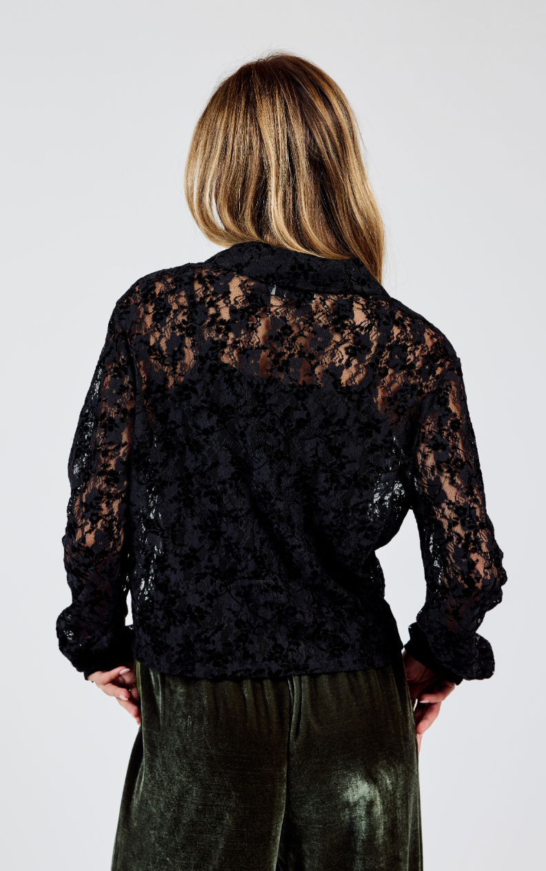 At Dusk Velvet Lace Shirt