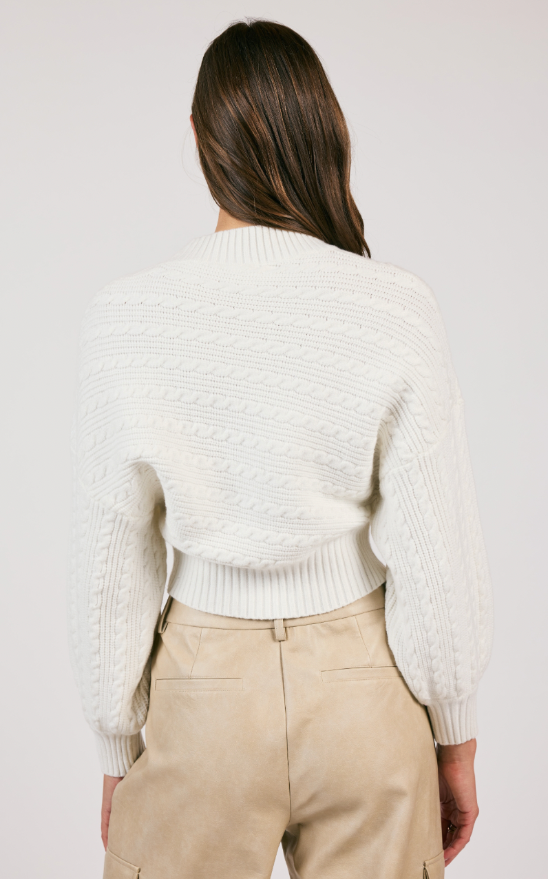 Along the Vines Sweater - White