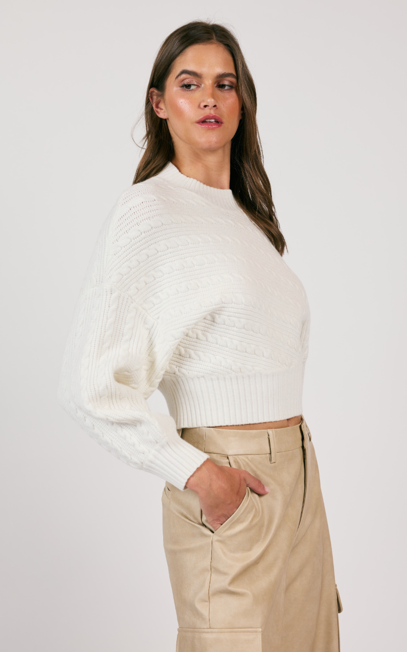 Along the Vines Sweater - White