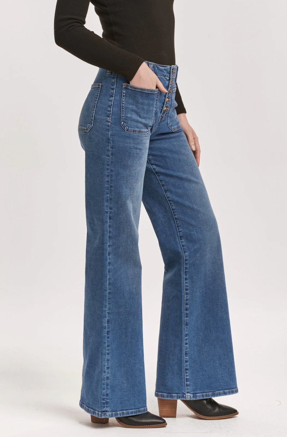 James High Rise Wide Leg Jeans