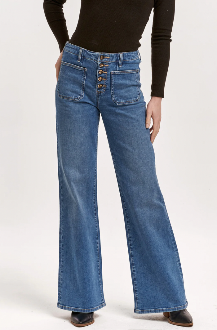 James High Rise Wide Leg Jeans