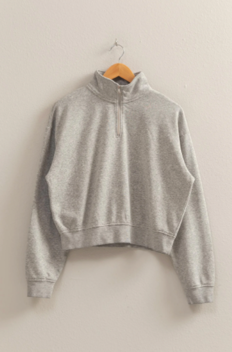 Baily Half Zip Pullover - Heather Gray