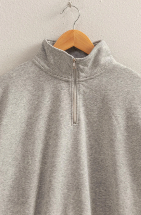 Baily Half Zip Pullover - Heather Gray