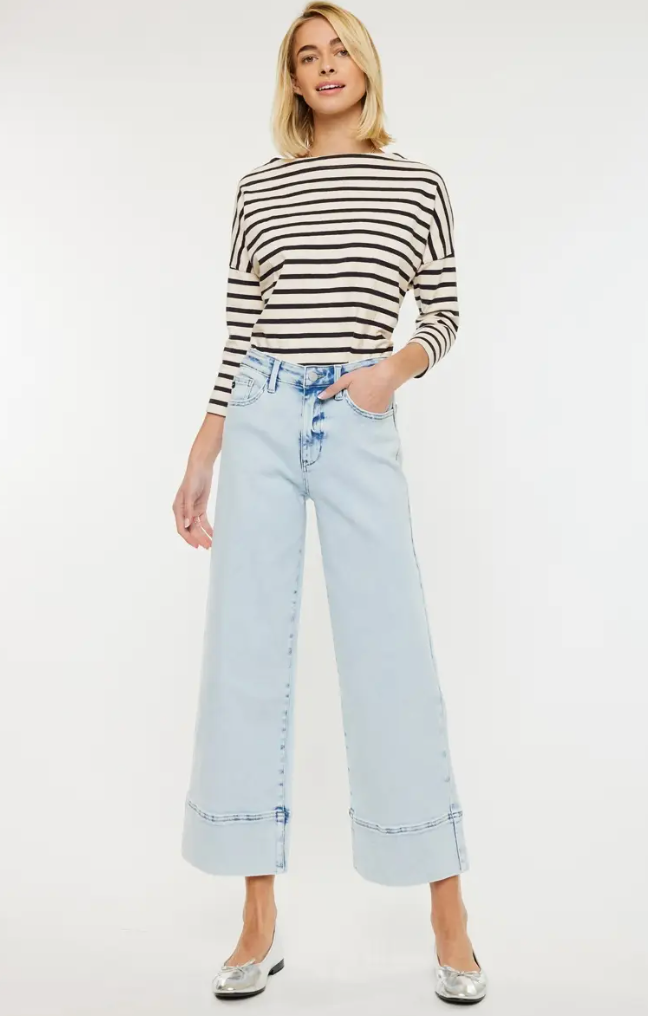 Sevyn High Rise Cropped Wide Leg Jean