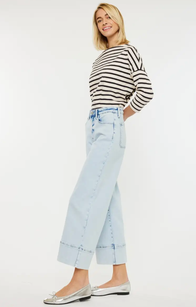 Sevyn High Rise Cropped Wide Leg Jean