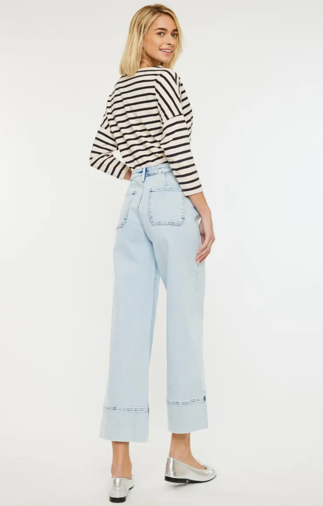 Sevyn High Rise Cropped Wide Leg Jean