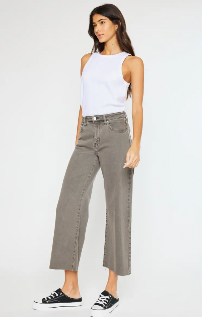 Rivka High Rise Cropped Wide Leg Jeans