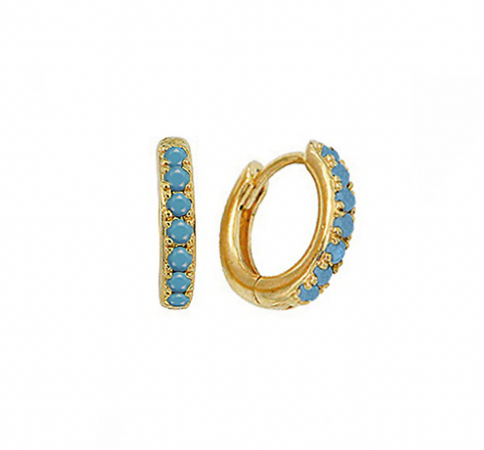 You Fancy Turquoise Hoop Earrings