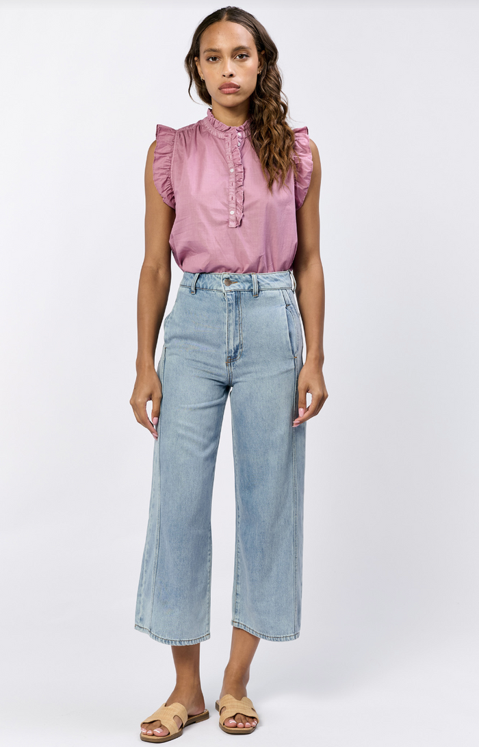 Audrey High Rise Cropped Wide Leg Jean